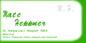mate heppner business card