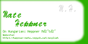 mate heppner business card